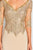 Cameron Blake by Mon Cheri - 119653 Beaded Lace Sheath Dress In Gold