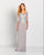 Cameron Blake by Mon Cheri - 119653 Beaded Lace Sheath Dress In Silver