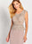 Cameron Blake by Mon Cheri - 119654 Beaded Lace Peplum Evening Dress In Brown