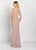 Cameron Blake by Mon Cheri - 119654 Beaded Lace Peplum Evening Dress In Brown