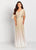 Cameron Blake by Mon Cheri - 119657 Flutter Sleeve Ombre Long Gown In Neutral