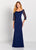 Cameron Blake by Mon Cheri - 119658 Bead Embellished Sleeves Gown In Neutral