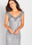 Cameron Blake by Mon Cheri - 119661 Beaded V Neck Fitted Gown In Gray