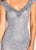 Cameron Blake by Mon Cheri - 119661 Beaded V Neck Fitted Gown In Gray