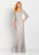 Cameron Blake by Mon Cheri - 119662 Versatile Jeweled Lace Sheath Gown In Silver and Gray