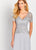 Cameron Blake by Mon Cheri - 119663 Ribbon Applique Chiffon Long Dress In Silver
