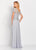 Cameron Blake by Mon Cheri - 119663W Ribbon Applique Allover Lace Gown In Silver
