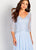 Cameron Blake by Mon Cheri - 119664 Sheer Lace Overlay Chiffon Dress In Blue