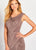 Cameron Blake by Mon Cheri - 119666 Cap Sleeve Cowl Sheath Gown In Brown