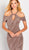 Cameron Blake by Mon Cheri - 119668 Beaded Draped Evening Dress In Neutral