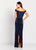 Cameron Blake by Mon Cheri - 119670 Sequined Off-Shoulder Fitted Gown In Blue