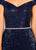Cameron Blake by Mon Cheri - 119670 Sequined Off-Shoulder Fitted Gown In Blue