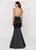 Ashley Lauren - 1196 Strapless Illusion Bodice Bridal Dress in Black