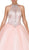 Dancing Queen - 1197 Jeweled Illusion Halter Quinceanera Ballgown