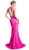 Cinderella Divine - Beaded Halter Neck Scuba Mermaid Dress
