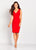 Social Occasions by Mon Cheri - 119823 Embellished Knee Length Dress In Red