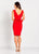 Social Occasions by Mon Cheri - 119823 Embellished Knee Length Dress In Red