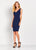 Social Occasions by Mon Cheri - 119823 Embellished Knee Length Dress In Blue