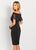 Social Occasions by Mon Cheri - 119825 Off-Shoulder Flutter Dress In Black