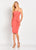 Social Occasions by Mon Cheri - 119830 Pleated Fitted Dress In Orange