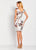 Social Occasions by Mon Cheri - 119834 Floral Printed Jersey Dress In White and Multi-Color