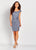 Social Occasions by Mon Cheri - 119837 Cowl Gathered Cocktail Dress In Gray
