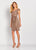 Social Occasions by Mon Cheri - 119837 Cowl Gathered Cocktail Dress In Brown