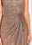 Social Occasions by Mon Cheri - 119837 Cowl Gathered Cocktail Dress In Brown