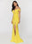 Ashley Lauren - 1198 Off The Shoulder JerseyEvening  Dress in Yellow