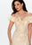 Montage, Ivonne D by Mon Cheri - 119931 Ruffled Off-Shoulder Gown In Neutral