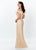 Montage, Ivonne D by Mon Cheri - 119931 Ruffled Off-Shoulder Gown In Neutral