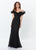 Montage, Ivonne D by Mon Cheri - 119931 Ruffled Off-Shoulder Gown In Black