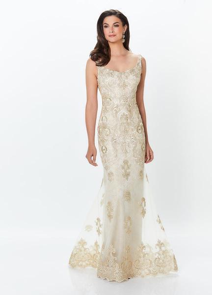 Montage, Ivonne D by Mon Cheri - 119933W Gown With Separate Sleeves In Gold