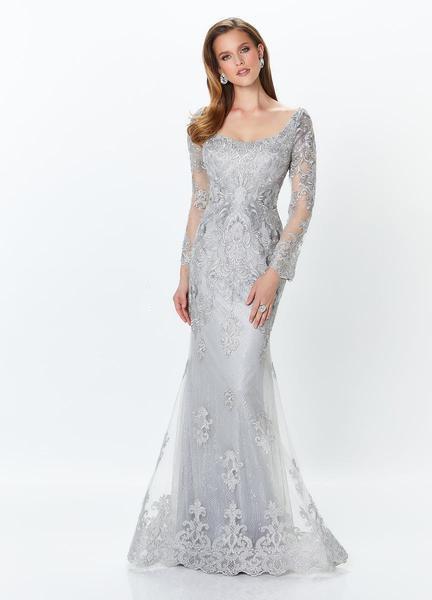 Montage, Ivonne D by Mon Cheri - 119933 Gown With Separate Sleeves In Silver