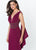 Montage, Ivonne D by Mon Cheri - 119935 Plunging V-Neck Cape Dress In Purple