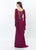 Montage, Ivonne D by Mon Cheri - 119935 Plunging V-Neck Cape Dress In Purple