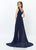 Montage, Ivonne D by Mon Cheri - 119936 Shirr-Front Overskirt Jumpsuit In Blue