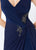 Montage, Ivonne D by Mon Cheri - 119936 Shirr-Front Overskirt Jumpsuit In Blue