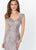 Montage, Ivonne D by Mon Cheri - 119942 Embroidered Trumpet Dress In Gray and Purple