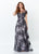 Montage, Ivonne D by Mon Cheri - 119945W Embroidered Floral ALine Gown In Gray
