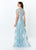Montage, Ivonne D by Mon Cheri - 119945 Embroidered Floral A-Line Gown In Blue