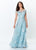 Montage, Ivonne D by Mon Cheri - 119945W Embroidered Floral ALine Gown In Blue