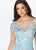Montage, Ivonne D by Mon Cheri - 119945W Embroidered Floral ALine Gown In Blue