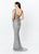Montage, Ivonne D by Mon Cheri - 119946 Lace Appliqued Evening Gown In Gray