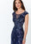 Montage, Ivonne D by Mon Cheri - 119947 Sequined Illusion Scoop Gown In Blue