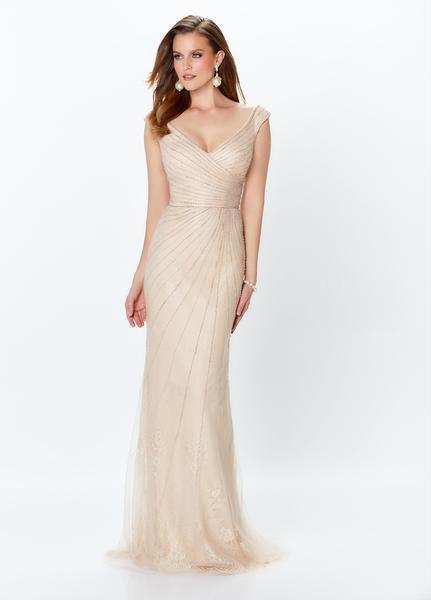 Montage, Ivonne D by Mon Cheri - 119948 Allover Lace Portrait Gown In Neutral