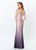Montage, Ivonne D by Mon Cheri - 119950 Asymmetrical Draped Gown In Pink and Gray