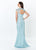 Montage, Ivonne D by Mon Cheri - 119952 Embroidered Queen Anne Gown In Blue and Green
