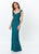 Montage, Ivonne D by Mon Cheri - 119953 Ribbon Work Motif Gown In Green