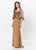 Montage, Ivonne D by Mon Cheri - 119954 Illusion Caped Beaded Gown In Brown